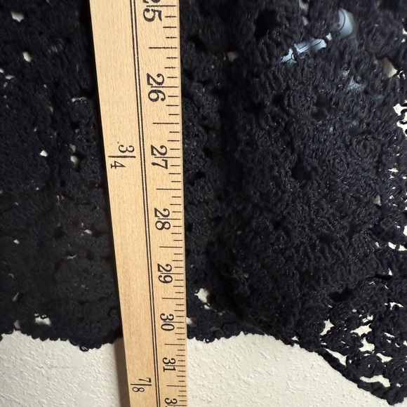 H&M Women‎ Size 8 Black Knit Swimsuit Cover Up See through Skirt - Picture 2 of 5